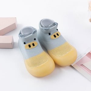 Open image in slideshow, Baby Sock Shoes - Yellow Tip