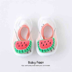 Open image in slideshow, Baby Doll Sock Shoes - Pink Watermelon