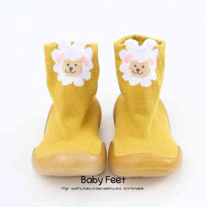 Open image in slideshow, Tall Animal Sock Shoes - Yellow Sheep
