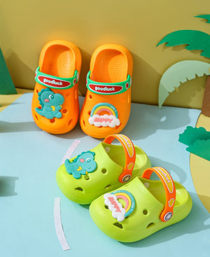 Baby Grookz Shoes - Orange Dinosaur