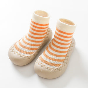 Open image in slideshow, Baby Orange Strips Shoe Socks
