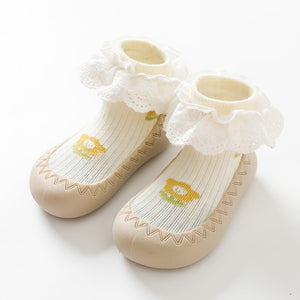 Baby Flower Shoe Socks - Yellow