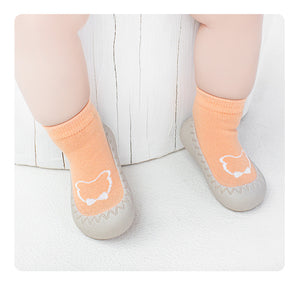 Baby Orange Bear Shoe Socks