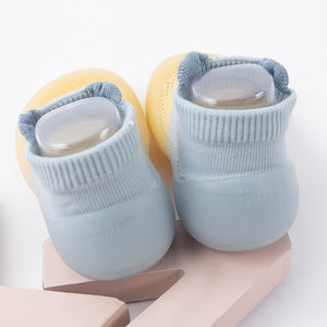 Baby Sock Shoes -  Yellow Tip