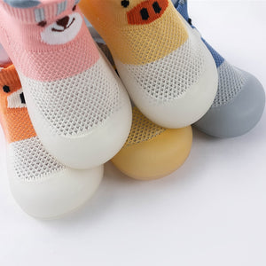 Baby Sock Shoes -  Gray Tip