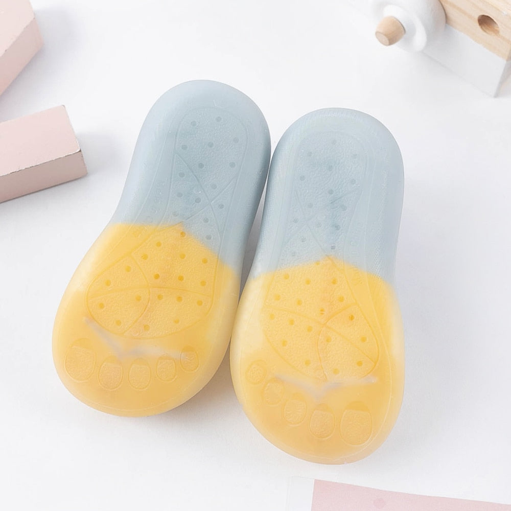 Baby Sock Shoes -  Yellow Tip