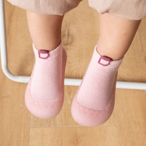 Baby Sock Shoes -  Pink Pattern