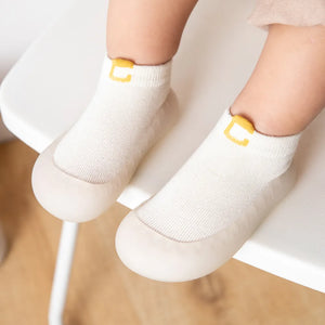 Baby Sock Shoes -  Tan Pattern