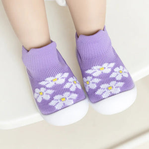 Baby Shoes - Purple Flowers