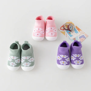 Baby Shoes - Pink Flowers
