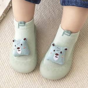 Baby Sock Shoes -  Green Bear
