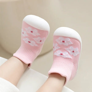 Baby Shoes - Pink Flowers
