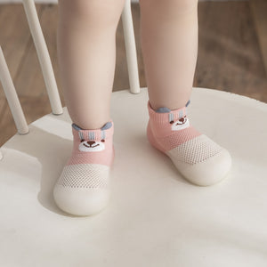 Baby Sock Shoes -  Pink Pig