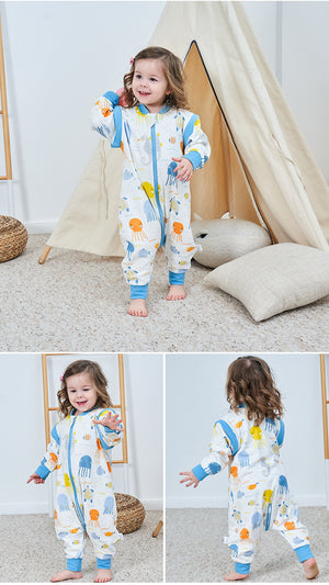 Grookz Baby Onesie Pajamas - Blue Dinosaurs