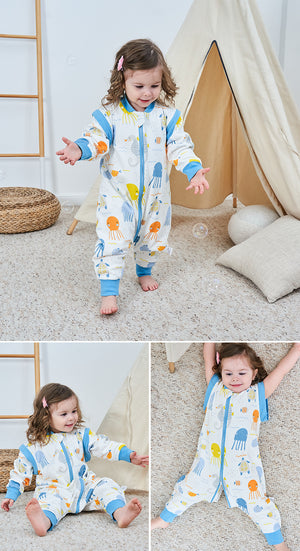 Grookz Baby Onesie Pajamas - Blue Dinosaurs