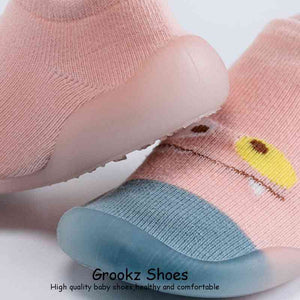 Monster Baby Sock Shoes - Light Pink