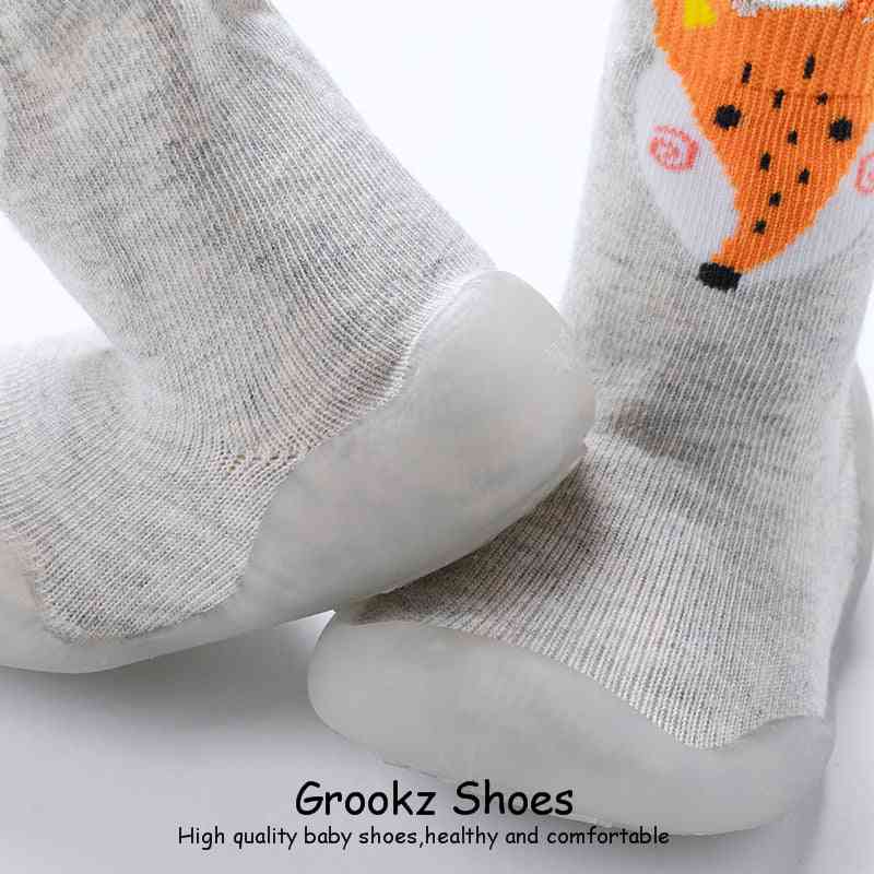 Tall Animal Sock Shoes - Gray Fox