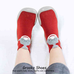 Premium Baby Sock Shoes - Red Shark