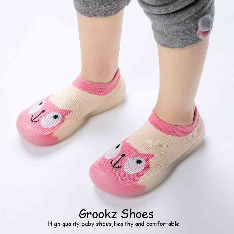 Animal Sock Shoes - Pink Cat