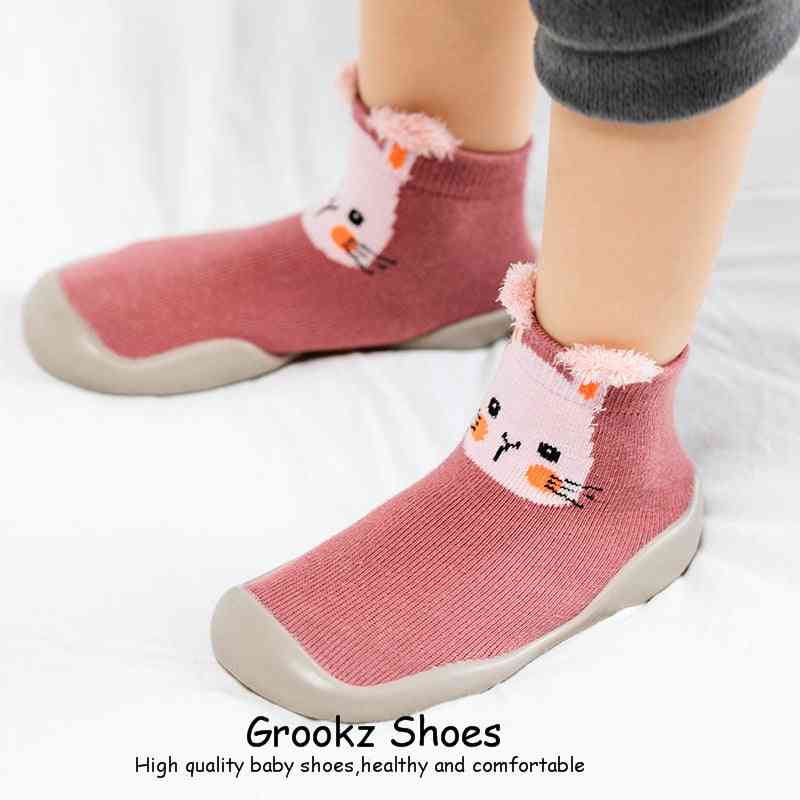 Premium Baby Sock Shoes - Pink Rabbit