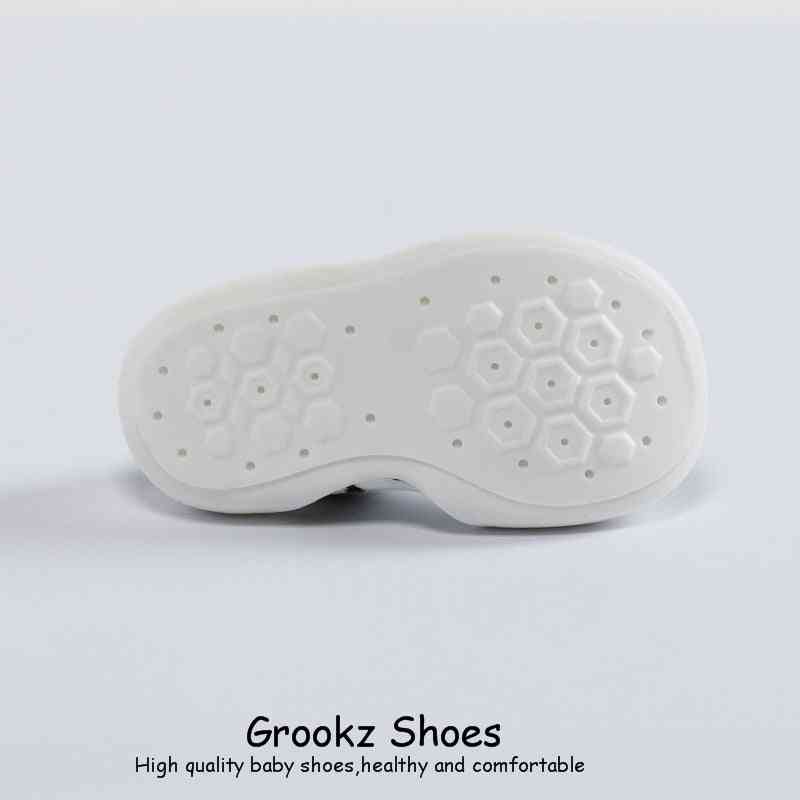 Baby Sock Shoes - White Leopard