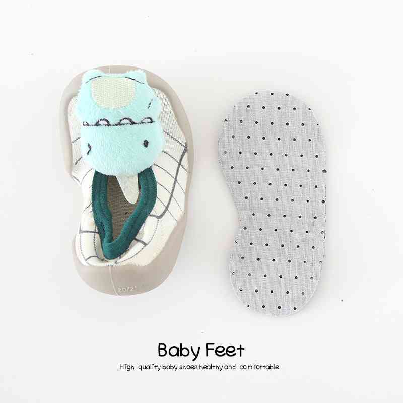 Baby Doll Sock Shoes - Blue Dino