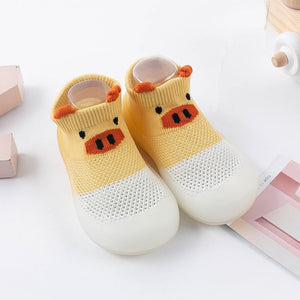 Open image in slideshow, Baby Sock Shoes -  Gray Tip
