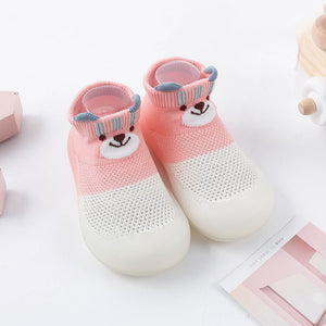 Open image in slideshow, Baby Sock Shoes -  Pink Pig
