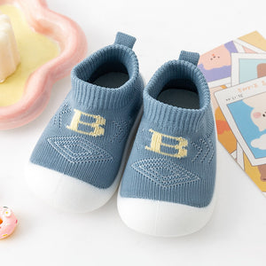 Open image in slideshow, Baby &quot;B&quot; Sock Shoes - Blue
