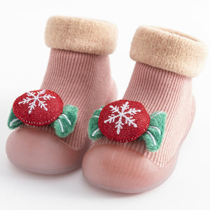 Open image in slideshow, Christmas Baby Sock Shoes -  Bow
