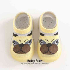 Open image in slideshow, Animal Sock Shoes - Yellow Dog
