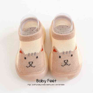 Open image in slideshow, Animal Sock Shoes - Brown Cat
