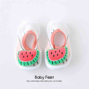 Open image in slideshow, Baby Doll Sock Shoes - Pink Watermelon
