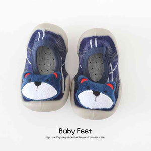 Open image in slideshow, Baby Doll Sock Shoes - Blue Bear
