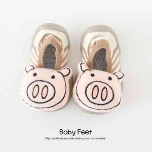 Open image in slideshow, Baby Doll Sock Shoes - Silly Piggy
