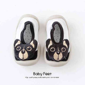 Open image in slideshow, Baby Doll Sock Shoes - Pug Dog
