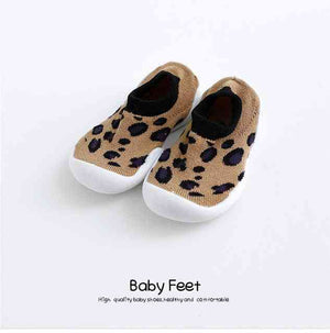 Open image in slideshow, Baby Sock Shoes - Brown Leopard
