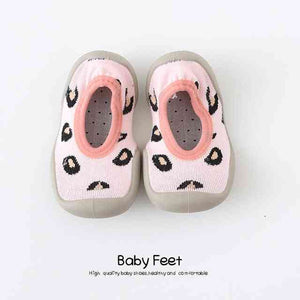 Open image in slideshow, Baby Sock Shoes - Pink Leopard
