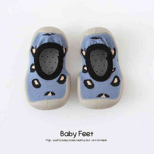 Open image in slideshow, Baby Sock Shoes - Blue Leopard

