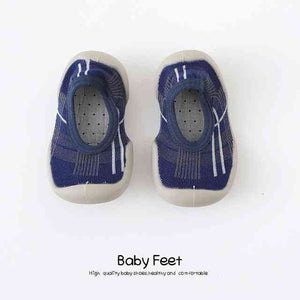 Open image in slideshow, Baby Sock Shoes - Blue Modern
