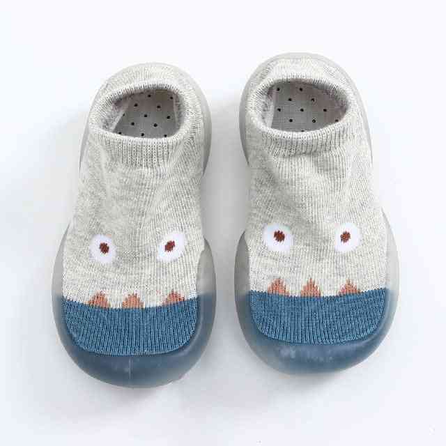 Monster Baby Sock Shoes - Light Gray