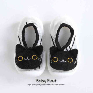 Open image in slideshow, Baby Doll Sock Shoes - Black Cat
