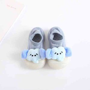 Open image in slideshow, Baby Doll Sock Shoes - Blue Elephant
