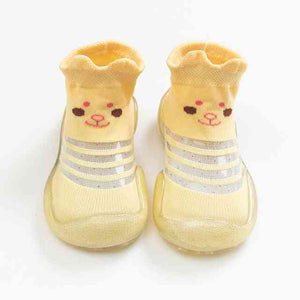 Open image in slideshow, Baby Shoe Socks - Light Yellow Bear
