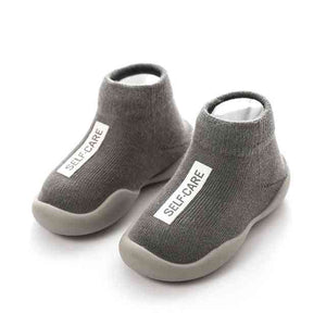 Open image in slideshow, Premium Baby Sock Shoes - Gray

