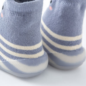 Winter Baby Sock Shoes - Blue Bear