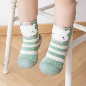 Winter Baby Sock Shoes - Green Sheep