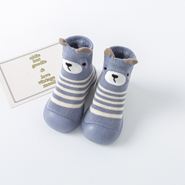 Premium Baby Sock Shoes - Blue Fox – Grookz Shoes