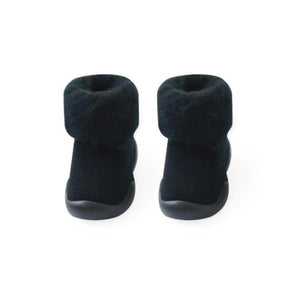 Open image in slideshow, Furry Baby Sock Shoes - Black
